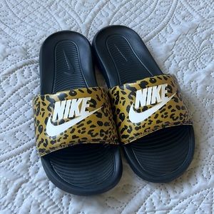Leopard Nike Slides size 7